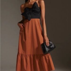 Anthropologie Hutch Black and Brown Dress
